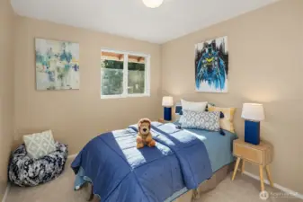 The third upper-level bedroom.