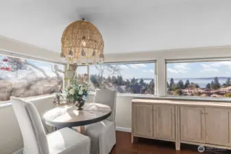 Breakfast nook - could be converted to a covered patio with accordion style doors for indoor/outdoor living.