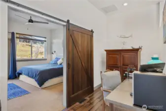 Master bedroom has adjacent office that can be more master closet