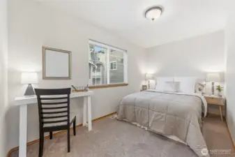 1st bedroom with access to covered deck.