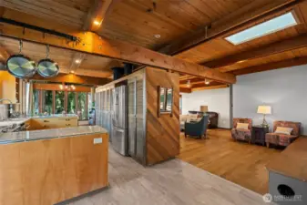 Custom Cedar beams throughout