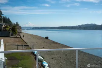Spectacular views will be a part of daily living at this beachfront cottage.