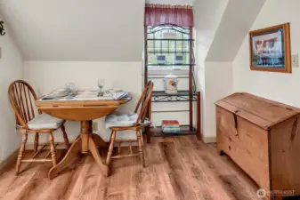 Cozy dining nook in the generous eat-in kitchen in the MIL apartment