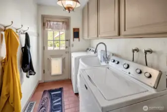Laundry room with access to the backyard