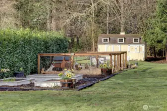 Organic garden, raised beds and herb garden for your enjoyment and farm to table dining...