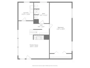 Lower level floor plan