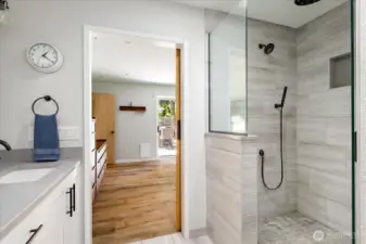 Custom tile shower.