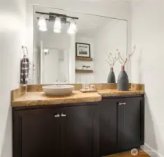 Main level powder room