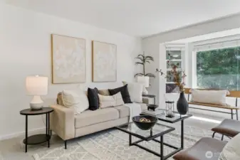 Bay window perfect for reading and allow natural light