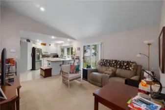 Family room with slider to back yard patio.