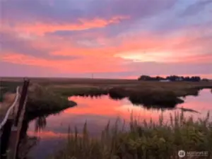Property sunset view