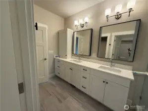 PRIMARY BATHROOM, SOLID SURFACE COUNTERS