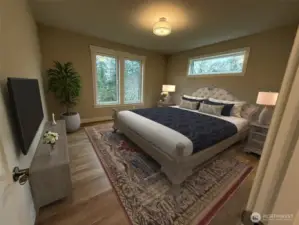 PRIMARY BEDROOM VIRTUALLY STAGED