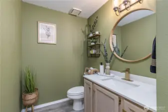 Half bath downstairs was recently remodeled