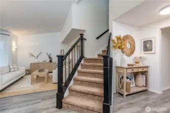 Living room and stairs