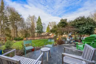 Patio on the north side off the MIL