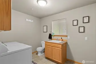 1/2 bath in laundry