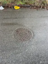 view of sewer connection in street on wallace street to connect to