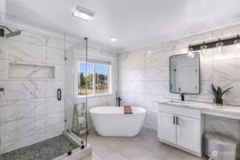 Beautiful tile work throughout! Fully updated primary bath!