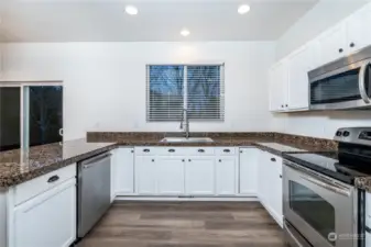 Large Kitchen with stainless steel appliances