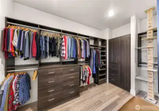 Custom California Closets make the most of this space.