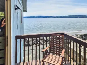 Private deck off the bedroom with great views.