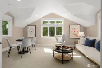 Upper level family room for use as a 5th bedroom or games, play, etc.