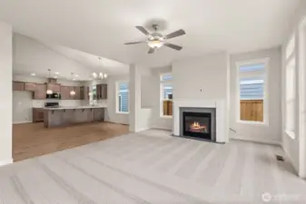 Open concept floor plan layout.