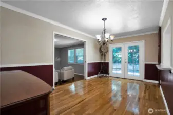 Dining Room looking out onto the yard