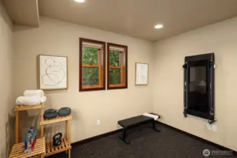 Personal room to exercise to stay in tip-top condition.