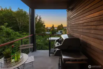 Deck on main level with gas BBQ Grill and views while you whip up those amazing meals!