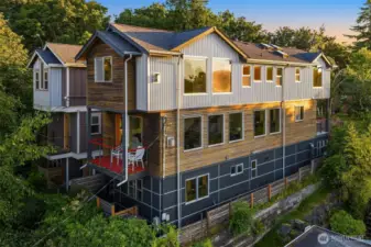 Privacy and nestled into a small group of homes.