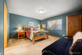 Another view of the primary bedroom showing how spacious it is.