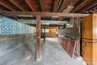 Basement is dry and bright with decent ceiling height.