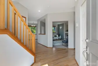 Two story entry looking into the Great Room