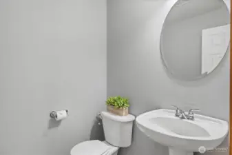 The powder room on the main floor.
