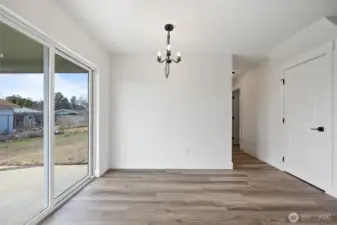 Dining space off of the kitchen