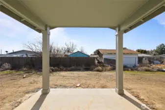 Photo taken before the grass and sprinklers were installed