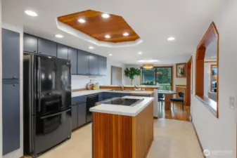 Open space for cooking and entertaining.