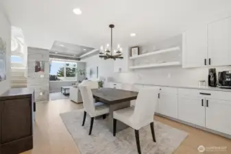 Dining area + kitchen