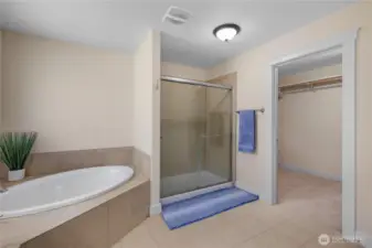 Large tile shower.