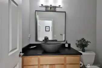 Main level half bathroom