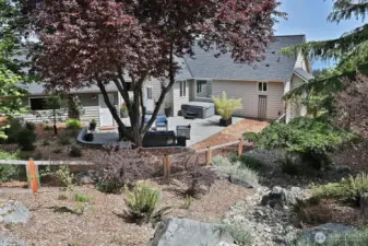 Fully fenced back and side yard