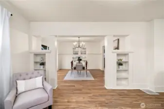 Living Room with built-ins