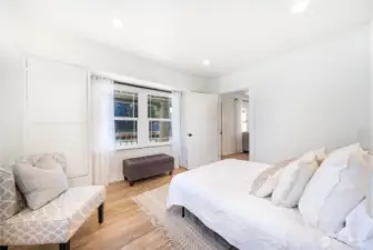 Master bedroom with built ins