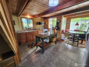 view of kitchen from living room