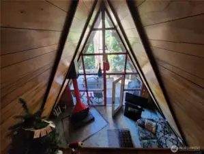living room from loft