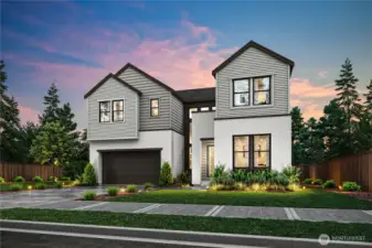 Home site 6 - Exterior Rendering- For marketing purposes only. Colors and features may vary.