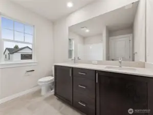 2nd full bath on the second level.  Actual home is under construction and materials, colors, and finishes will vary. See site agent for details.