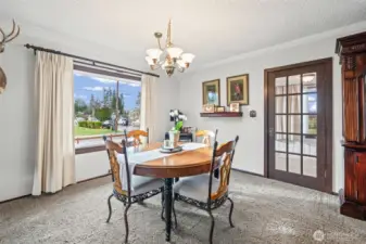 Dining area and room for Grandma's hutch!